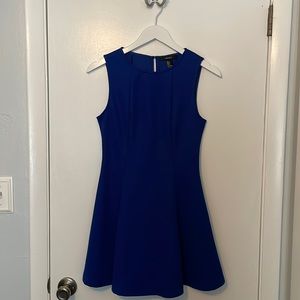 Forever 21 Royal Blue Sleeveless Fit and Flare Dress Size Small